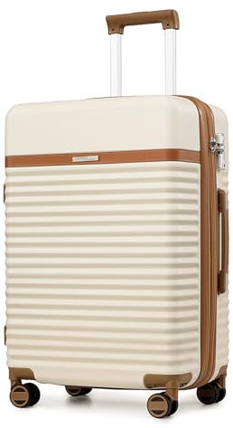 Joyway Koffer Trolleys Mittelgroß Koffer, Hartschalen Reisekoffer mit 4 Rollen und TSA Schloss, Erweiterbar ABS Koffer Mittelgroß 41x25x66cm,65L