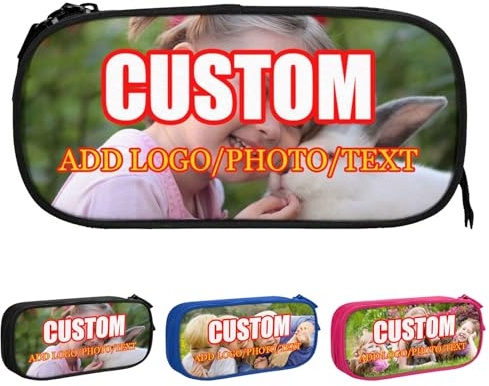 Personalisiertes Mäppchen, Personalisierte Foto Mäppchen, Persönliches Federmäppchen mit eigenem Foto & Text, Federmappe für Jungen Mädchen personalisiert, Personalisiertes Fotogeschenk für Geburtstag