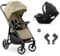 hauck 2in1 Kinderwagen Set Shop N Care Travel Set inkl. Buggy und Babyschale ab Geburt bis 22 kg, Klein Zusammenklappbar, Liegefunktion, Getränkehalter & Tablett, UV-Schutz 50+ (Olive)
