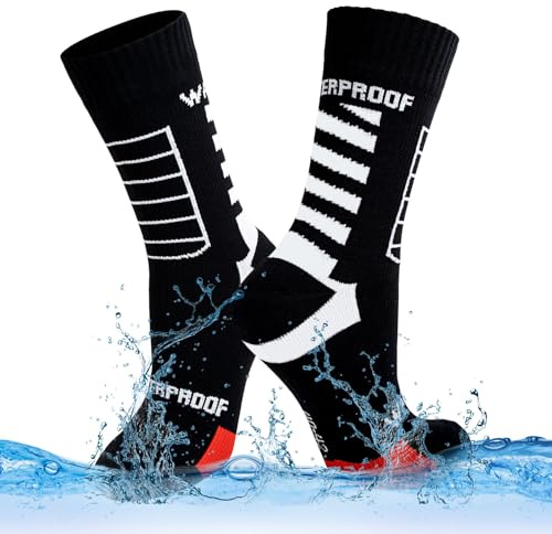 Leostep Chaussettes imperméables 3 couches pour hommes et femmes, chaussettes de sport d'extérieur haute performance, coupe-vent et respirantes pour le cyclisme, le ski, le VTT, le golf, la course, la