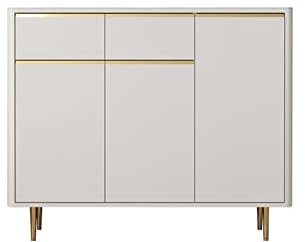 Schuhschrank im nordischen Stil mit großem Stauraum und dekorativem Schrank-Design, 80 x 35 x 100 cm