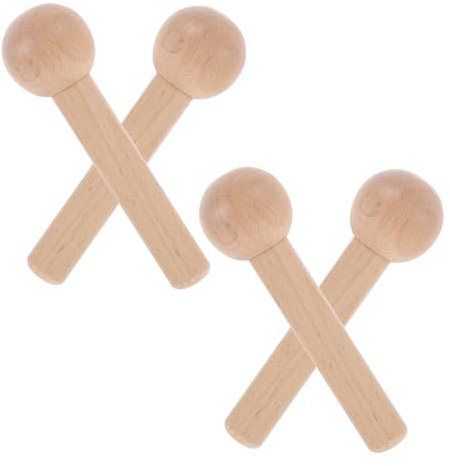 MUCKLILY 4stücke Holzhaken Für Stecktafel Holzstäbe Zum Basteln Runde Holzstäbe Praktische Werkzeugaufbewahrung Stabiler Universalhaken Zum Ordnen Von Gegenständen Lochplatten