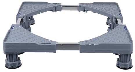 Operitacx Base Regolabile per Lavatrice e Frigorifero Supporto Multifunzionale con Ammortizzazione e Anti-slip Adatto per Elettrodomestici di Varie Dimensioni