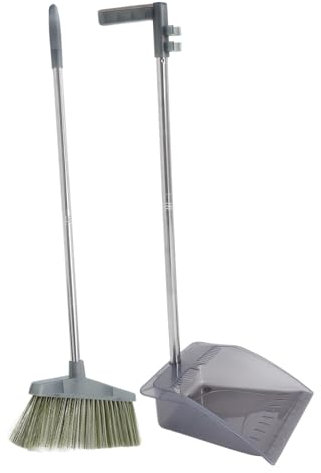 WRITWAA Escoba y Recogedor De Mano Escoba con Recogedor De Mango Alta Resistencia