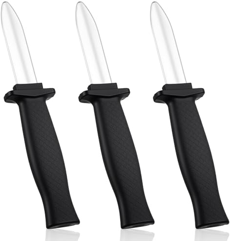 Molain 3PCS Retractable Fake Knife, Trick Gadget Toy, Disappearing Dagger, Plastic Halloween Fools Day Party Cosplay Trick Costume Prop Knife