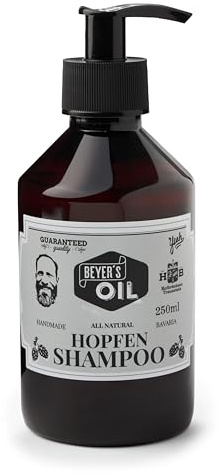 Beyer’s Oil Hopfen-Shampoo für Haar & Bart, Männer, 250 ml | Natürliches Shampoo, Für Haar & Bart, Sanfte Reinigung & Pflege, Handgemacht in Bayern