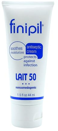 Finipil Lait 50 Antiseptic Cream – Post Hair Removal & Ingrown Hair Treatment, Cools & Soothes Skin, 1.5 Ounce