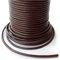 Auroris Rotolo 25 m Cinturino in Pelle Rotondo, Diametro 2 mm, Colore: Marrone