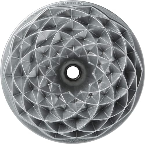 Nordic Ware 88337 Jubilee Bundt-Kuchenform, Aluminium, Silber, 27,9 x 14 x 5,4 cm