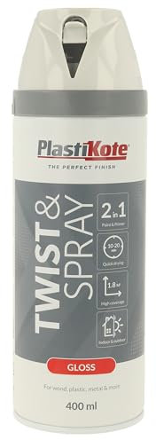 Plasti-kote Premium Spray Paint Gloss 400ml White