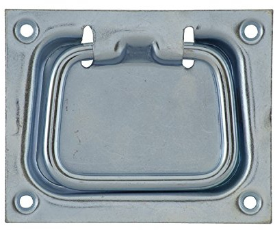 SECOTEC Kisten-Griff zum Einlassen | 80 x 100 mm | hochwertiger Stahl verzinkt | 1 Stück