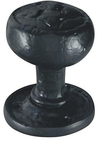 Fancy Star Head Mortice Door Knob Black Antique from EUROART