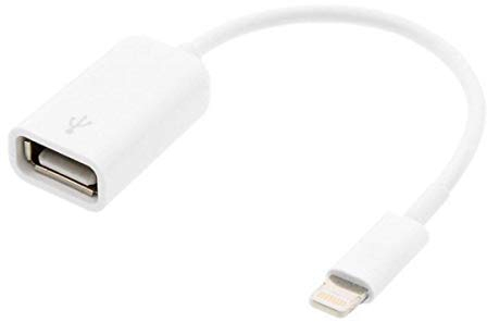 sonero USB OTG Adapter, USB Typ A Buchse auf 8-poligen Stecker, 15cm, weiß
