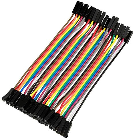 Jumper Wires, Multicolored Dupont Wire, 5Pcs Colorful Cable Jumpers Wire Ribbon, 10cm 40pin Female to Female Breadboard Jumper Wires