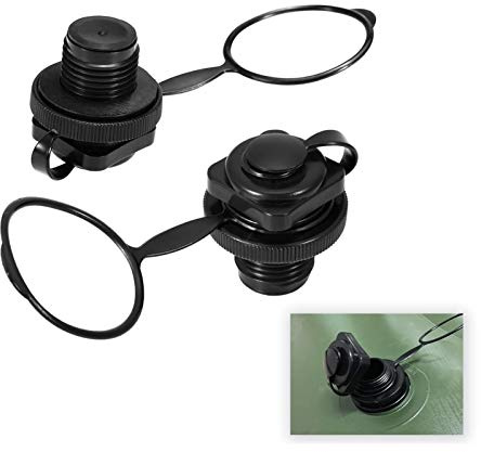 2 PCS Air Valve Replacement, Kayak Raft Plug Replacement, Inflatable Boat Spiral Air Plug, Air Mattress Plug Replacement, Boston Valve for Rubber Dinghy Pool Boat Airbeds