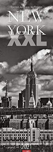New York XXL - Kalender 2021- vertikal - Weingarten-Verlag - Wandkalender in schwarz-weiß - 33,8 cm x 97,8 cm
