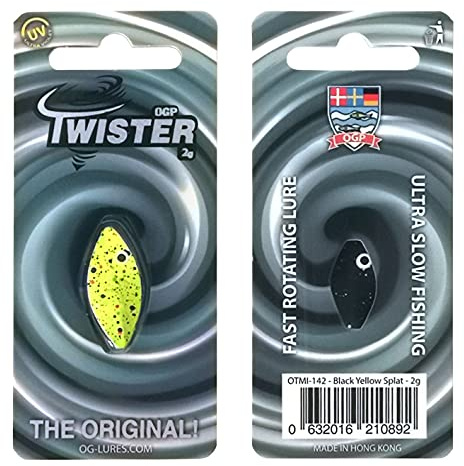 TWISTER OGP Durchlaufblinker in 2 gr. | Forellenblinker | Farbe: Black Yellow Splat