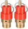 2Pcs Safety Valve BSP Male Air Compressor Pressure Relief Valve Pressure Regulator Red Hat 1/4 BSP Male Safety Valve
