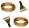 Picture Rail Hooks Dado Rail Picture Hooks Brass Plated Antique Style Moulding Hooks 3.0m Brass Wire for Picture Rail Wall Hanging Decoration 10pc