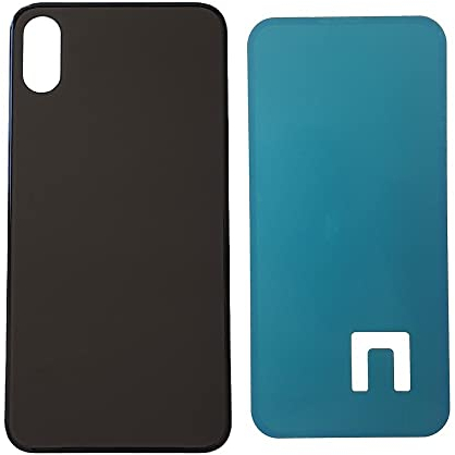 DHLK® Backcover Glas Rückseite Gehäuse kompatibel mit iPhone XS - Back Glass Big Hole (Space Grau)