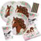amscan/spielum 44-teiliges Party-Set Pferde - beautiful horses - Teller Becher Servietten Trinkhalme für 8 Kinder