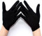 12 Paar schwarze Baumwollhandschuhe, weich, groß, empfindliche Reinigung, trockene, feuchtigkeitsspendende Arbeitshandschuhe für trockene Hände