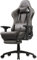 Dowinx Chaise de Gaming Style de Course Ergonomique avec Support Lombaire pour Ordinateur en Cuir synthétique avec Repose-Pieds rétractable (Gris)
