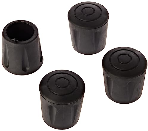 cyclingcolors 4x Chair Leg Cap Cover Rubber Feet Floor Protector Pad Furniture Table Black (22 mm)