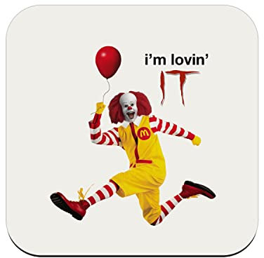 Ronald It Parodie Film Series Burger Untersetzer aus Kork, 1 Stück (95 x 95 mm)