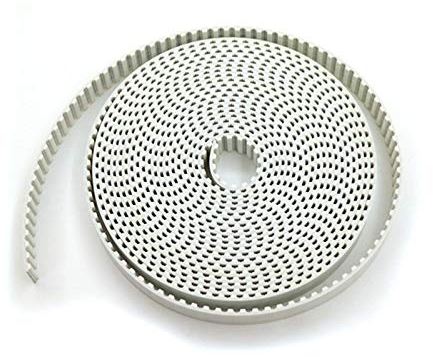 Zahnriemen 2 Meter T5 PU offener Riemen, T5 Zahnriemen, T5 16 mm, weiß, Polyurethan mit Stahlkernriemen, Breite 16 mm