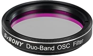 Svbony SV220 Astro Dual Schmalbandfilter, 1.25 7nm H-Alpha OIII Filter | für Deep Sky Astrofotografie, Reduziert Lichtverschmutzung, Geeignet für Farb-CMOS-Kameras, Teleskopfilter