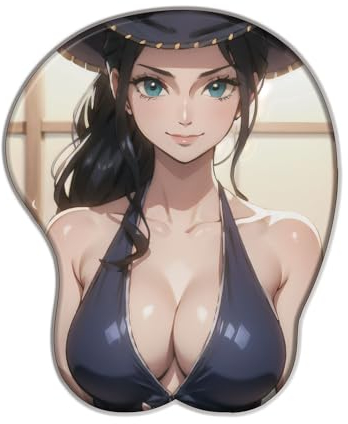 One Piece Nico·Robin animierte Silikon 3D Mauspad Kreative Karikatur sexy Mauspad Brust Mauspad PC und Laptop