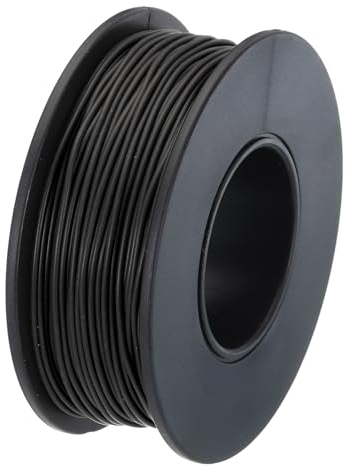 QUARKZMAN 30AWG Kabel Elektrischer Draht 0,05 mm² Verzinntes Kupferkabel 30 Meter, Stromkabel Hohe Temperatur Leitung Erdkabel Litzenkabel Elektro Klingeldraht für Kfz Kabelkanal, Schwarz