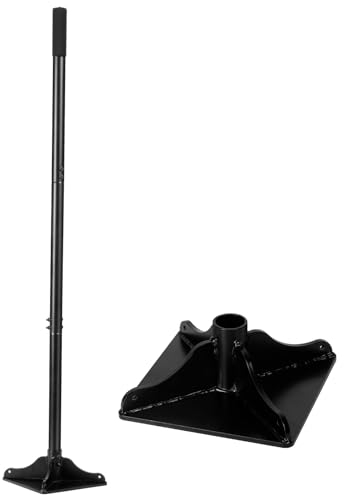 XYADX 121,9 cm Griff Stahl Tamper, 20,3 x 20,3 cm, robustes Gartenstampfwerkzeug, arbeitssparend für die Nivellierung von Land, Installation von Pflastersteinen und Reparatur von Gehwegen