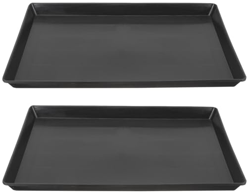 SUPVOX 2Pcs Dog Crate Pan Dog Crate Tray Replacement Bird Cage Bottom Plastic Tray for Pet Cages Small Dogs Crates and Kennels Black