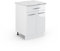 Vicco Meuble Cuisine Fame-Line, Blanc Haute Brillance/Blanc, 60 cm avec tiroir, PT Marbre
