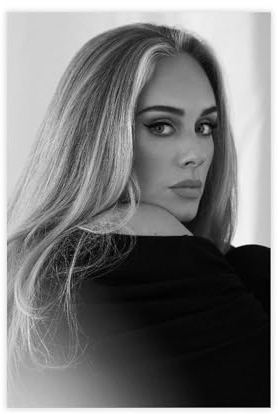 efhavce Adele-Druck, Adele, Fan-Poster, Leinwand-Poster, Schlafzimmer-Dekor, Sportlandschaft, Büro, Raumdekoration, Geschenk, ungerahmt, 30 x 45 cm