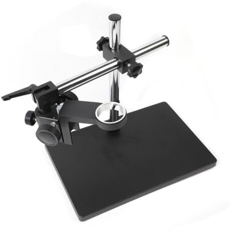 Digital Mikroskop Halter StäNder Stativ Lift Halterung Werkzeug Microscope Stand Heavy Duty FüR Universal Einstellbare Basis UnterstüTzung Aluminiumlegierung Mehrachsendreh Halte HöHenverstellbar