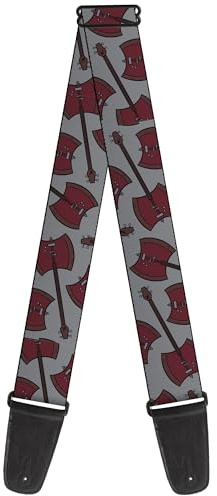 Buckle-Down Adventure Time Guitar Strap | Adventure Time Marcelines Axe Bass Scattered Gray Acoustic Electric Bass