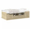 qohoio Tagesbett mit Schubladen Daybed Bett Mit Schubladen Tagesbett Jugendbett Daybed Sonoma-Eiche 75x190 cm Holzwerkstoff - 3280260