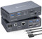JCYMELE 4K@120Hz USB C Docking Station 2 Monitore für 2 Laptops oder Macbooks 12 in 1 USBC Dock mit 2 Displayport, 1G Ethernet, 10Gbps USBC, USBA 3.2, 5Gbps USB 3.0 und SD/microSD Kartensteckplätze