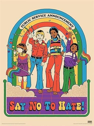 Pyramid International Poster Steven Rhodes – Just Say No Hate! – Poster – 30 x 40 cm