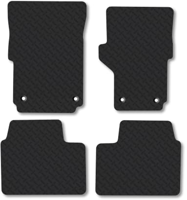 Fits VW Amarok (2011-2022) 5mm Rubber Car Mats | Heavy Duty Rubber Tailored Fit Floor Mats Full Coverage Durable Waterproof Accessories Easy Clean Anti Slip Made in the UK