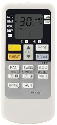 RM-8023Y de Control Remoto Universal A/C Solo se Utiliza for Todos los Modelos de Aire Acondicionado Panasonic CWA75C3077 A75C3077 CS-RE12JKR