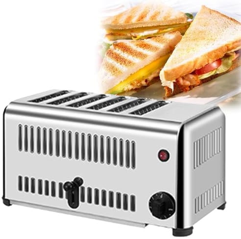 Toaster, Wide Slot Bread Toaster with 5 Shade Settings, Stainless Steel Toaster, Removable Crumb Tray, Cancel/Defrost/Reheat Function, for Bagels Waffles and Toast,Sixpieces