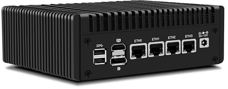 CWWK Mini PC N150 (Upgraded N100) Firewall Appliance, OPNsense Mini Computer with 4 Port i226-V 2.5GbE LAN, F4 Fanless Micro PC DDR5 16GB RAM 1TB SSD, PCIe3.0 x4, 2-Display, TF