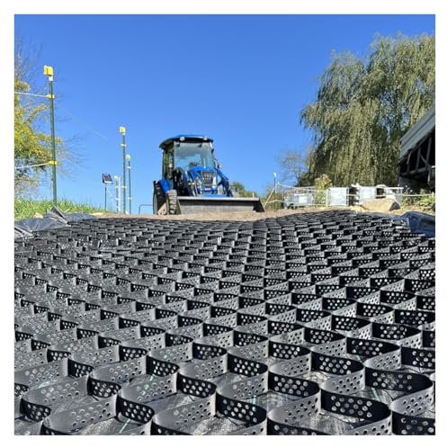 Stabilizzatore de Ghiaia Griglia di terra da 2/5 cm di profondità, griglia di terra Geo Grid con carico di 1800 libbre per mq, griglia di pendenza con resistenza alla trazione Controllo dell'erosione
