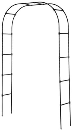 KKTX Metal Garden Arbor Arch, Pianta di Supporto per algola Trellis Gate di Fiore Rosa Black/BiancoBlack,1.5x2.4m