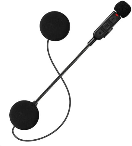 Bumiva Casque de Moto avec Écouteurs Bluetooth 5.3 Sans, Oreillette Stéréo Mains pour Appels Téléphoniques et Lecteur de Musique MP3 pour la Conduite