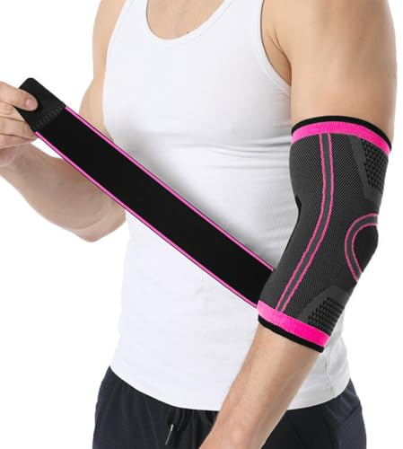 NuCamper 2 Stück Tennisarm Ellenbogenbandage, Golferarm Ellbogen bandage | Kompressionsbandage mit Verstellbare Riemen, Armbandage für Sehnenentzündung, Arthritis, Gelenkschmerzen, Sport, Herren Damen
